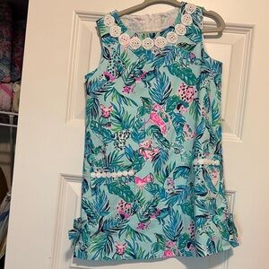 Tropical Print Sleeveless Dress